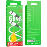 Кабель для телефона Borofone BX83 Famous PD60W Type-C to Type-C, White
