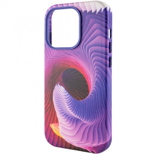 Кожаный чехол Colour Splash with MagSafe для Apple iPhone 14 Pro (6.1") Purple / Pink - изображение 2