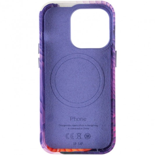 Кожаный чехол Colour Splash with MagSafe для Apple iPhone 14 Pro (6.1") Purple / Pink - изображение 3