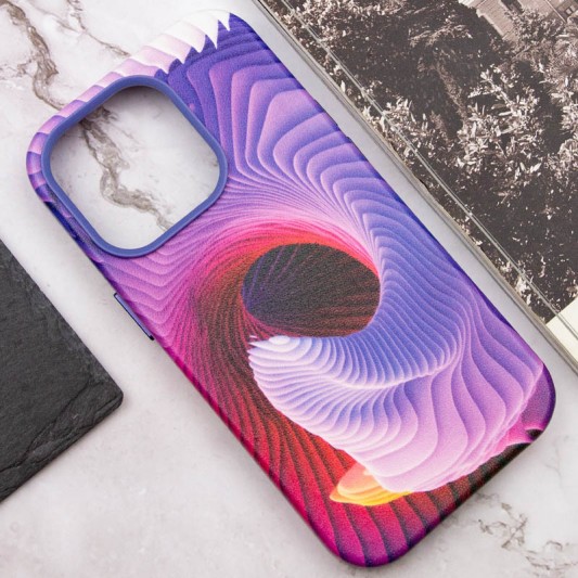 Кожаный чехол Colour Splash with MagSafe для Apple iPhone 14 Pro (6.1") Purple / Pink - изображение 4
