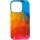 Кожаный чехол Colour Splash with MagSafe для Apple iPhone 14 Pro (6.1") Red / Blue