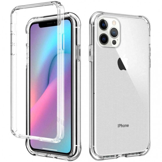 Чохол TPU + PC Full Body з захистом 360 для Apple iPhone 12 Pro Max (6.7") (Прозорий)