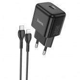 МЗП Hoco N32 Glory PD30W (1USB-C) + кабельType-C to Lightning Black МЗП Hoco N32 Glory PD30W (1USB-C) + кабельType-C to Lightning Black
