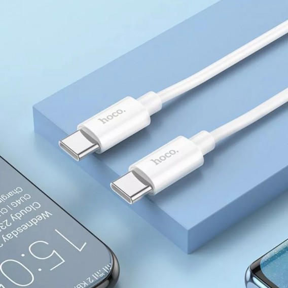 Дата кабель Hoco X87 Magic Type-C to Type-C PD 60W (1m), White