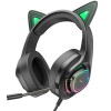 Навушники з вушками Hoco W107 Cute cat, Elf Cat