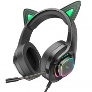 Стерео наушники с ушками Hoco W107 Cute cat, Elf Cat