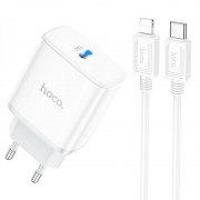 Зарядное устройство Hoco C104A PD 20W Type-C to Lightning, White