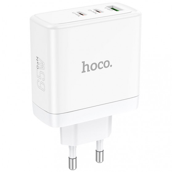 Зарядное устройство Hoco N30 Glory PD65W (2Type-C/1USB), White