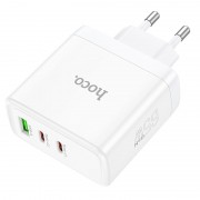 Зарядний пристрій Hoco N30 Glory PD65W (2Type-C/1USB), White