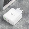 Зарядний пристрій Hoco N30 Glory PD65W (2Type-C/1USB), White