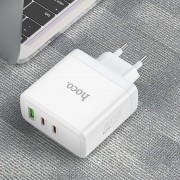 Зарядний пристрій Hoco N30 Glory PD65W (2Type-C/1USB), White