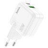 Зарядний пристрій Hoco C111A PD 30W+QC3.0, White