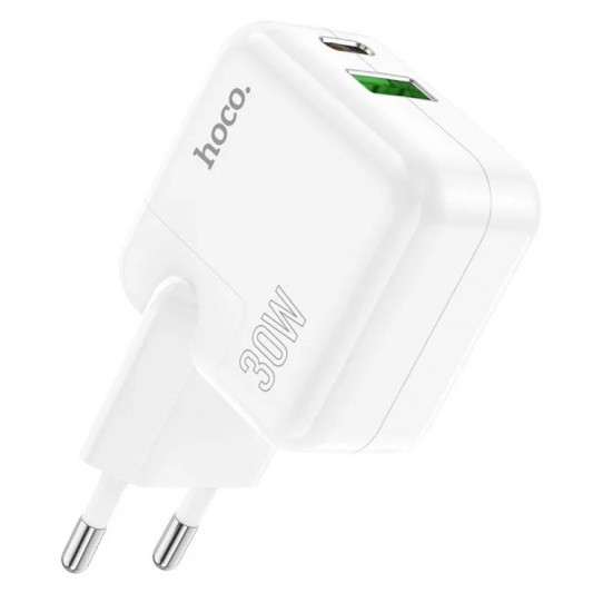 СЗУ Hoco C111A PD 30W+QC3.0 (1USB-A/1C) White - изображение 1
