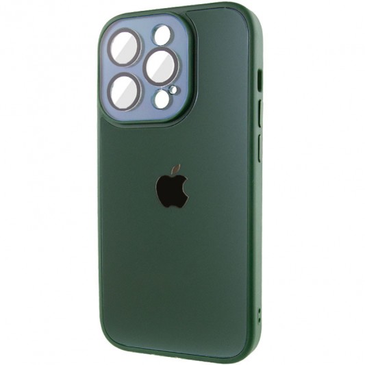 Чехол TPU+Glass Sapphire Midnight для Apple iPhone 14 Pro (6.1"), Зеленый / Forest green - изображение 2