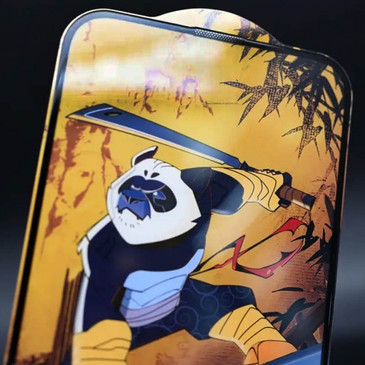 Захисне скло 5D Anti-static Panda (тех.пак) для Apple iPhone 13 / 13 Pro / 14 (6.1"), Чорний - зображення 1 
