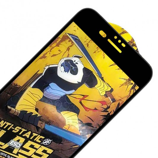 Захисне скло 5D Anti-static Panda (тех.пак) для Apple iPhone 7 / 8 / SE (2020) (4.7") Чорний - зображення 1 