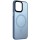 TPU+PC чохол Metal Buttons with MagSafe Colorful для Apple iPhone 14 (6.1") Блакитний / Sierra Blue