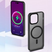 TPU+PC чохол Metal Buttons with MagSafe Colorful для Apple iPhone 14 Pro (6.1"), Чорний