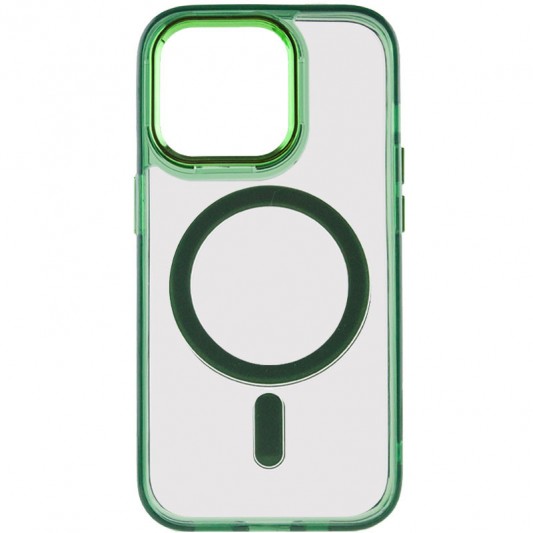 Чехол TPU Iris with MagSafe для Apple iPhone 14 Pro (6.1") Зеленый