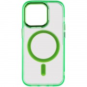 Чехол TPU Iris with MagSafe для Apple iPhone 14 Pro (6.1") Салатовый