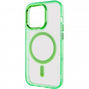 Чохол TPU Iris with MagSafe для Apple iPhone 14 Pro (6.1"), Салатовий