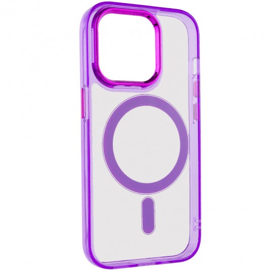 Чехол TPU Iris with MagSafe для Apple iPhone 14 Pro (6.1") Фиолетовый - изображение 1