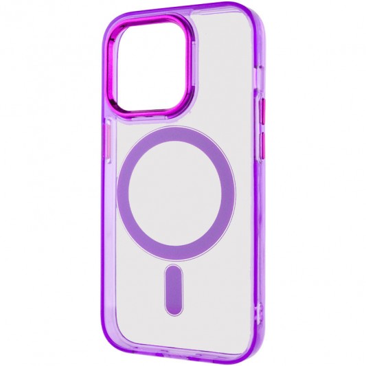 Чехол TPU Iris with MagSafe для Apple iPhone 14 Pro (6.1") Фиолетовый - изображение 2