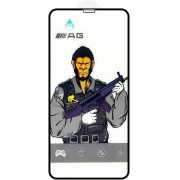 Захисне скло 5D Anti-static Matte (тех.пак) для Apple iPhone 12 Pro / 12 (6.1") Чорний