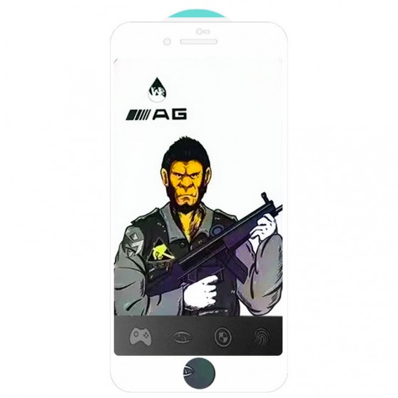 Захисне скло 5D Anti-static Matte (тех.пак) для Apple iPhone 7 / 8 (4.7") Білий