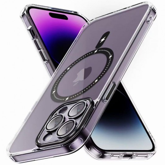 Чохол TPU+PC Colorful with MagSafe для Apple iPhone 14 Pro (6.1") Black - зображення 1 