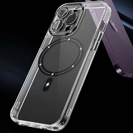 Чохол TPU+PC Colorful with MagSafe для Apple iPhone 14 Pro (6.1") Black - зображення 4 