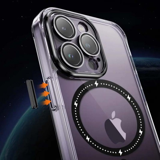 Чохол TPU+PC Colorful with MagSafe для Apple iPhone 14 Pro (6.1") Black - зображення 5 
