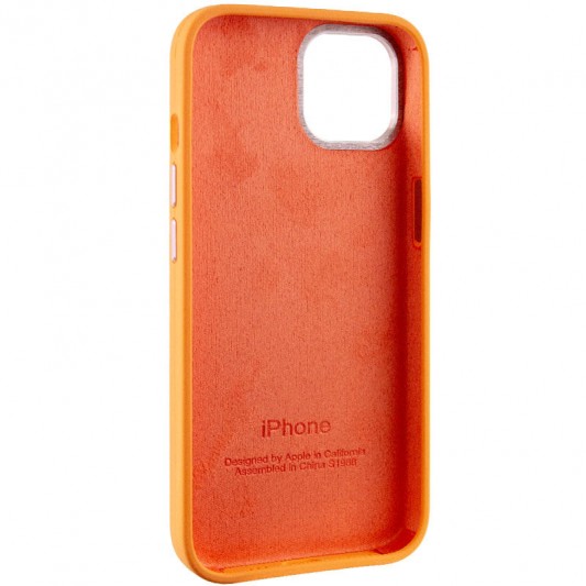 Чехол Silicone Case Metal Buttons (AA) для Apple iPhone 12 Pro / 12 (6.1") Оранжевый / Marigold - изображение 5