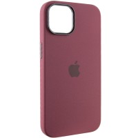 Чехол Silicone Case Metal Buttons (AA) для Apple iPhone 12 Pro Max (6.7") Бордовый / Plum