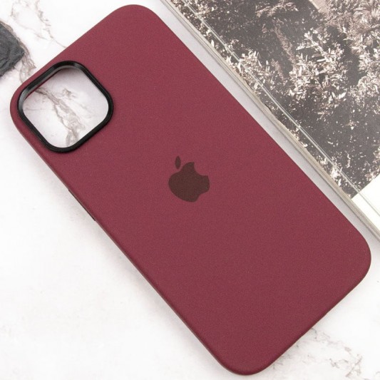 Чохол Silicone Case Metal Buttons (AA) для Apple iPhone 12 Pro Max (6.7") Бордовий / Plum - зображення 6 