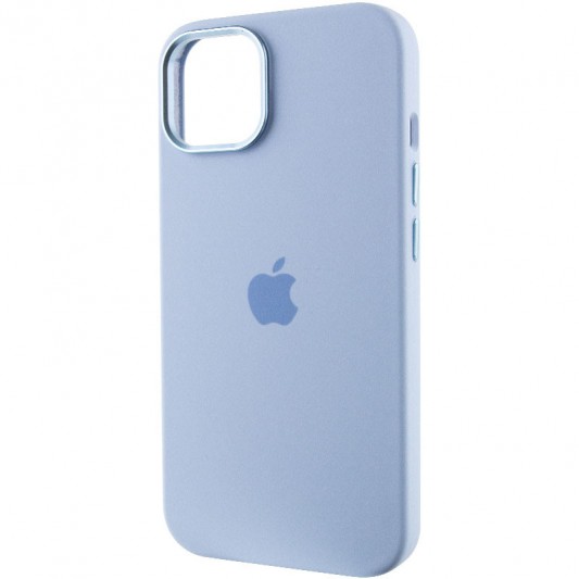 Чохол Silicone Case Metal Buttons (AA) для Apple iPhone 12 Pro Max (6.7") Блакитний / Blue Fog - зображення 2 