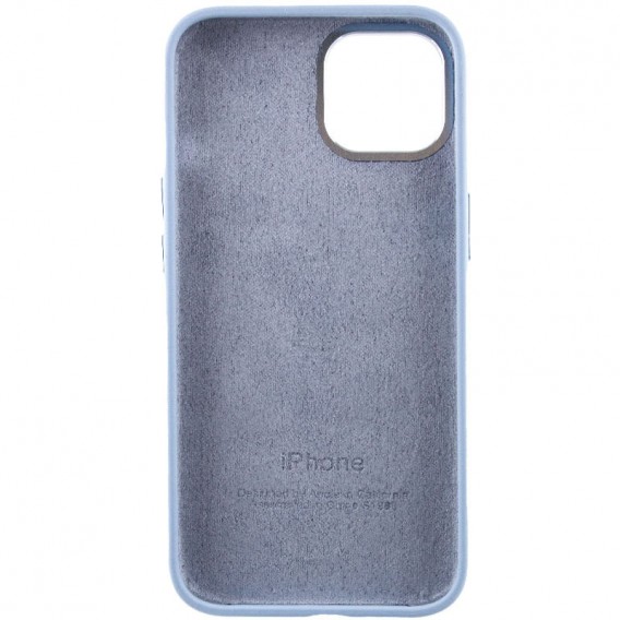 Чохол Silicone Case Metal Buttons (AA) для Apple iPhone 12 Pro Max (6.7"), Блакитний / Blue Fog