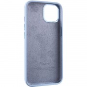 Чохол Silicone Case Metal Buttons (AA) для Apple iPhone 12 Pro Max (6.7"), Блакитний / Blue Fog