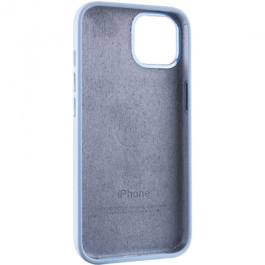 Чохол Silicone Case Metal Buttons (AA) для Apple iPhone 12 Pro Max (6.7") Блакитний / Blue Fog - зображення 5 