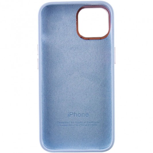 Чохол Silicone Case Metal Buttons (AA) для Apple iPhone 12 Pro Max (6.7") Блакитний / Cloud Blue - зображення 3 