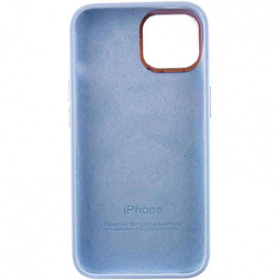 Чохол Silicone Case Metal Buttons (AA) для Apple iPhone 12 Pro Max (6.7"), Блакитний / Cloud Blue