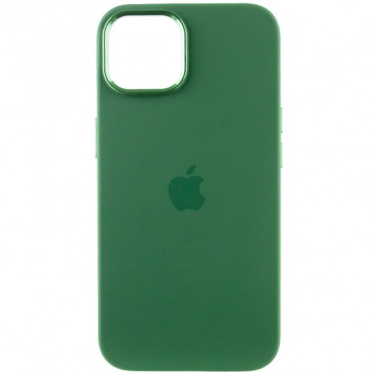 Чохол Silicone Case Metal Buttons (AA) для Apple iPhone 12 Pro Max (6.7") Зелений / Clover - зображення 1 
