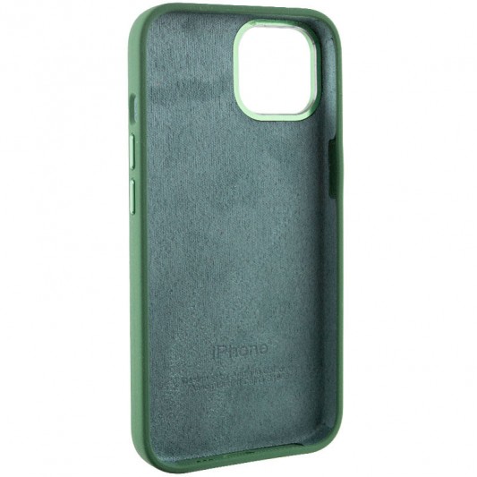 Чохол Silicone Case Metal Buttons (AA) для Apple iPhone 12 Pro Max (6.7") Зелений / Clover - зображення 5 