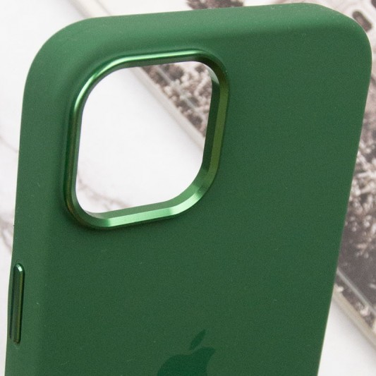 Чохол Silicone Case Metal Buttons (AA) для Apple iPhone 12 Pro Max (6.7") Зелений / Clover - зображення 7 