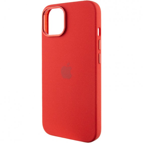 Чохол Silicone Case Metal Buttons (AA) для Apple iPhone 12 Pro Max (6.7"), Червоний / Red