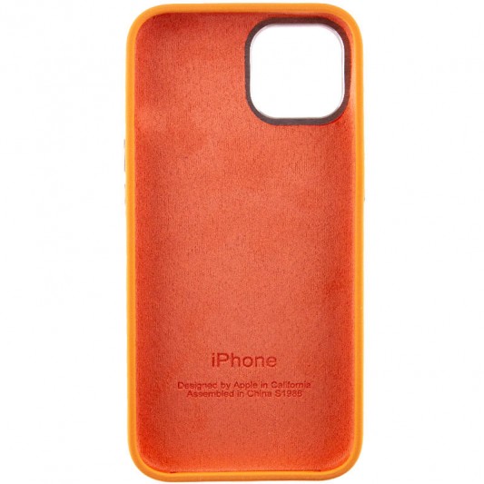 Чохол Silicone Case Metal Buttons (AA) для Apple iPhone 12 Pro Max (6.7") Помаранчевий / Marigold - зображення 3 