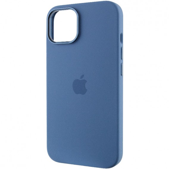 Чохол Silicone Case Metal Buttons (AA) для Apple iPhone 12 Pro Max (6.7"), Синій / Blue Jay