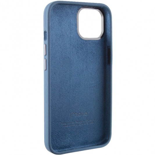 Чехол Silicone Case Metal Buttons (AA) для Apple iPhone 12 Pro Max (6.7") Синий / StromBlue - изображение 4