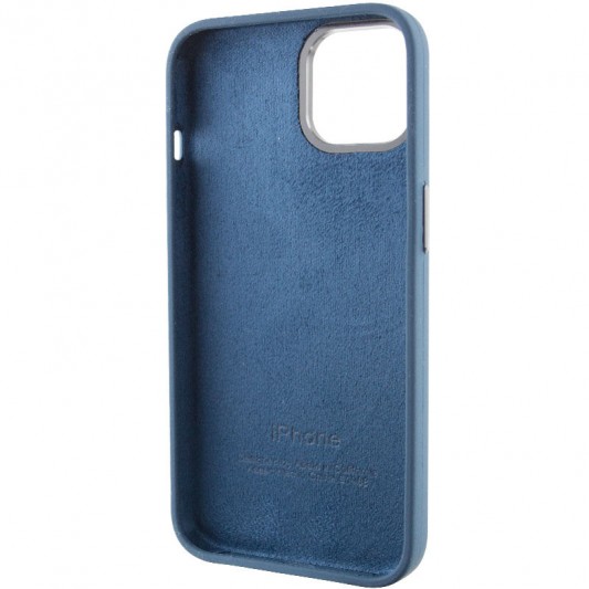 Чехол Silicone Case Metal Buttons (AA) для Apple iPhone 12 Pro Max (6.7") Синий / StromBlue - изображение 5