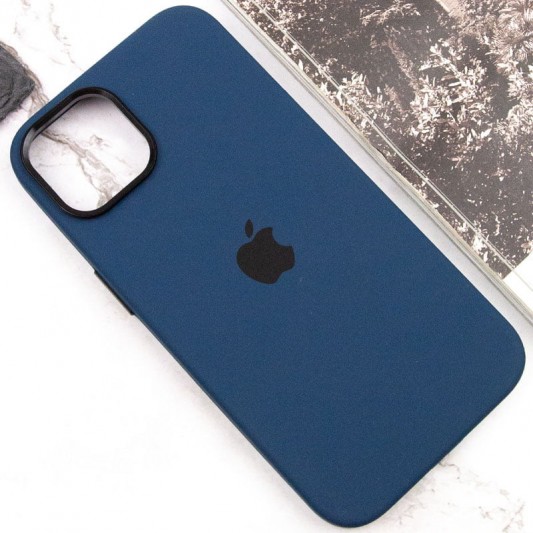 Чехол Silicone Case Metal Buttons (AA) для Apple iPhone 12 Pro Max (6.7") Синий / StromBlue - изображение 6
